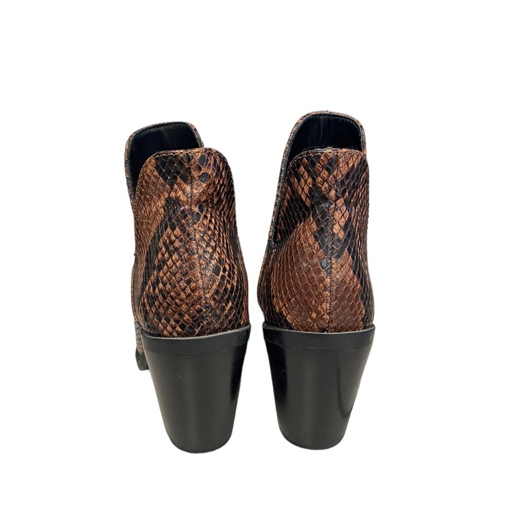 Steve Madden Alyse Snakeskin Chunky Booties 6 - Picture 7 of 8